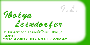 ibolya leimdorfer business card